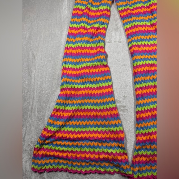 Show Me Your Mumu Susie Flare Leg Pants in Paradise Island Hippie Knit Size XS - Picture 12 of 16